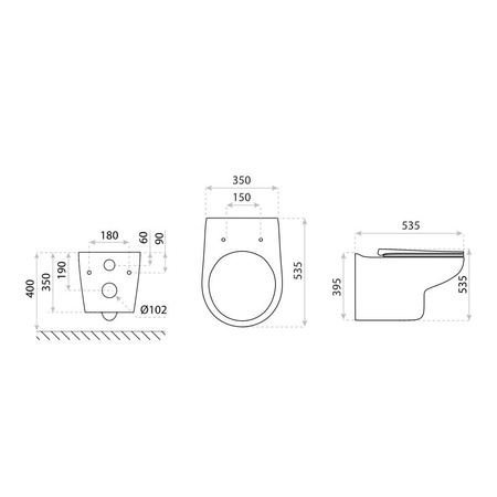 Miska wisząca WC z Deską Arctic