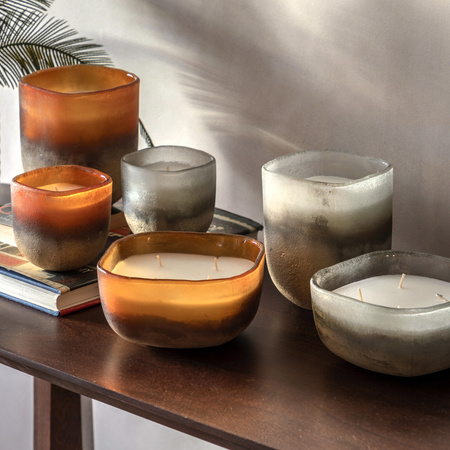 Mercury Candle White/Silver Small Amber & Lily