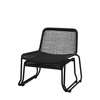 Sassano Lounge Chair with Footstool Black
