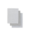 Woven Striped Tea Towel Grey S/3 500x700mm