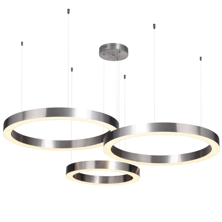 Lampa wisząca CIRCLE 3 60+60+80 cm - LED, nikiel szczotkowany na 1 podsufitce