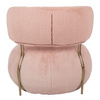 Fotel LOW TEDDY PINK różowy - stal