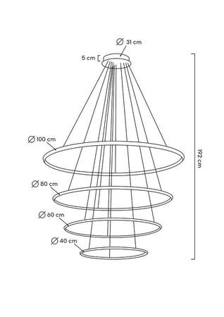 MOOSEE lampa wisząca RING SLIM M złota
