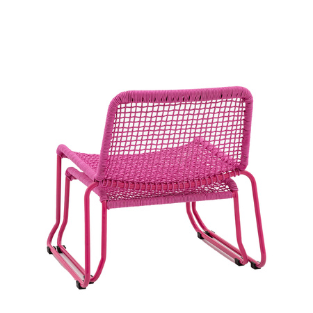 Sassano Lounge Chair with Footstool Pink