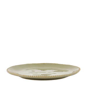 Organic Beaded Dinner Plate Olive (4pk) D280mm