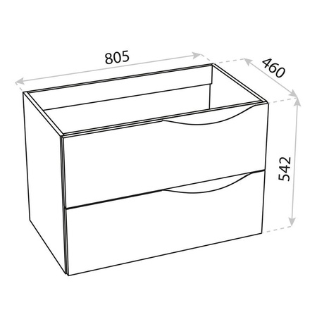 Szafka wisząca Kolorado Black Glossy 800