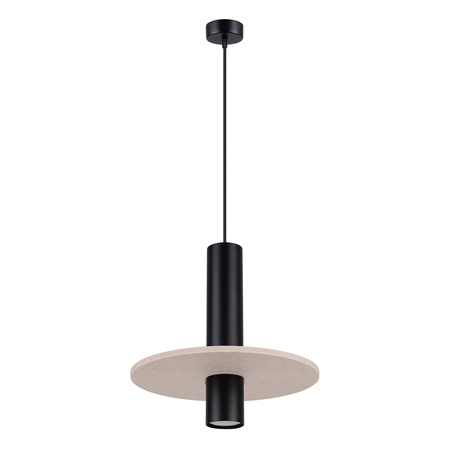 Lampa wisząca PELTA 1 czarna/beżowa