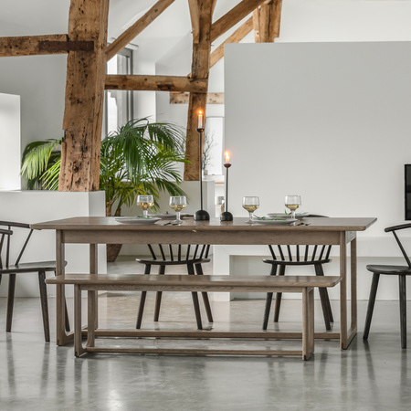 Craft Ext Dining Table Smoked 2000/2500x950x750mm