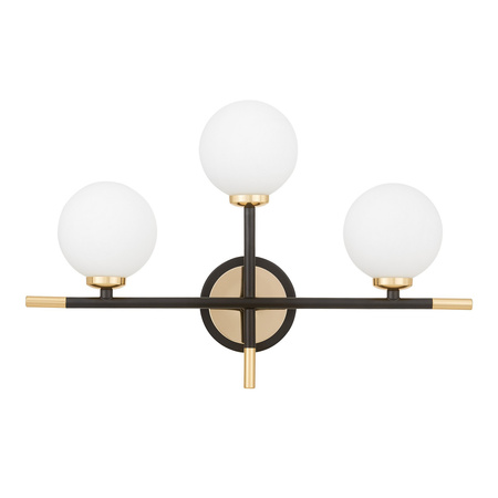 LAMPA ŚCIENNA KINKIET NOWOCZESNY CZARNO-ZŁOTY MARSIADA TRIO NEO