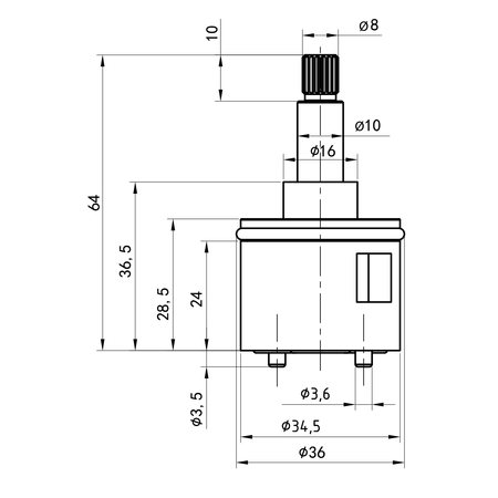 Przełącznik do panela prysznicowego