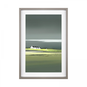 Obraz w ramie „Ethos” – niebieski / zielony, 41 × 3,6 × 60 cm