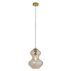 Kelda Shaped Pendant Satin Brass Champagne