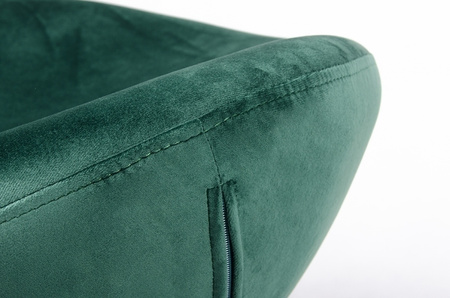 Podnóżek EGG SZEROKI VELVET BLACK ciemny zielony.18 - welur, podstawa czarna