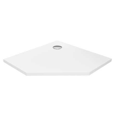 Brodzik NEX konglomeratowy pięciokątny 80x80x3,5 biały gładki