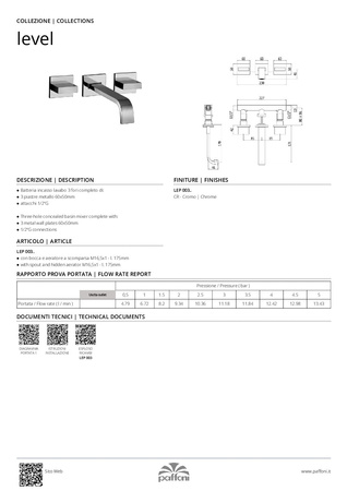 Bateria umywalkowa podtynkowa (clickclack)-Paffoni/kolekcja Level