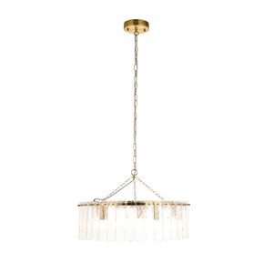 Karine 5 Pendant Light Brushed Aged Brass