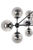 MOOSEE lampa wisząca PLANETARIO 10 czarna - klosze dymione