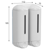 SHOWER MEDIUM podwójny dozownik mydła płynnego 2x250ml, biały