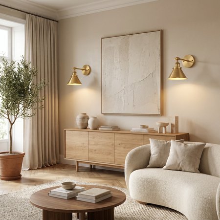 LAMPA ŚCIENNA KINKIET LOFTOWY MOSIĘŻNY GUBI W1