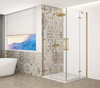 TRINITY GOLD MATT kabina prysznicowa 1200x1100mm, wejście z rogu, szkło czyste