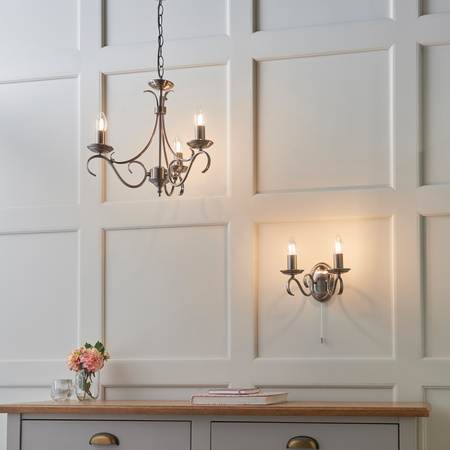 Bernice 3 Pendant Light Antique Brass