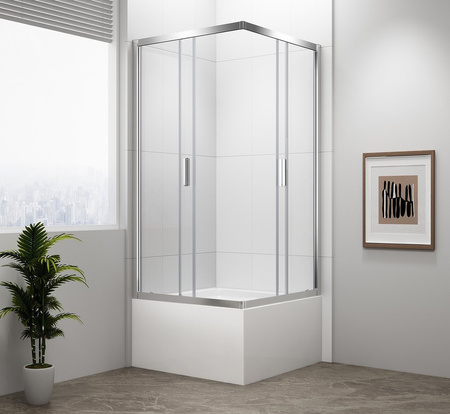 CARMEN kabina prysznicowa 900x900x1650mm, szkło czyste