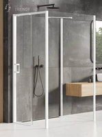 KABINA PRIME WHITE PROSTOKĄTNA PRZYŚCIENNA P 100x110x200 CZYSTE 6mm ACTIVE SHIELD