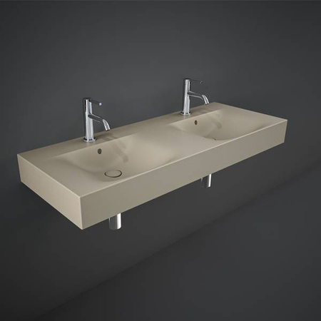 DES Umywalka podwiesz.nablat.121x46cm z otworem cappuccino mat 