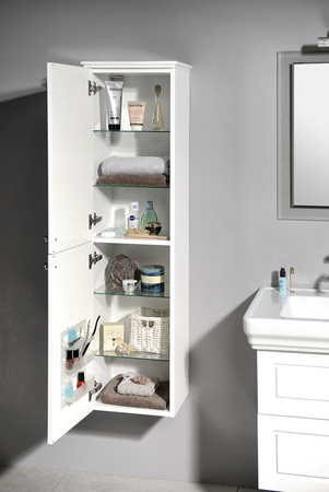 VIOLETA szafka wysoka 35x140x30cm, lewa, biała