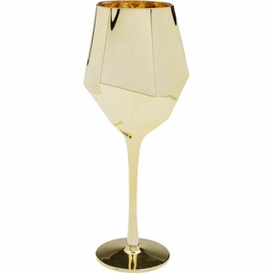 KARE komplet 4 kieliszków do wina         DIAMOND 660 ml złoty