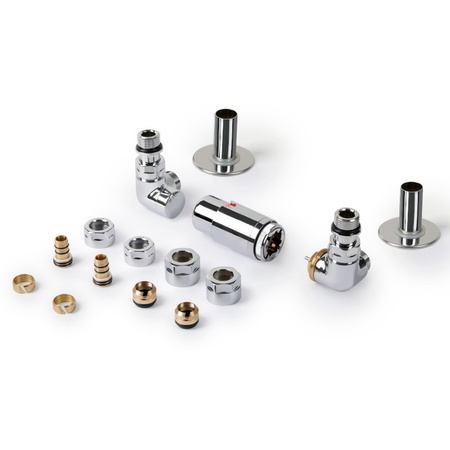 Zestaw zaworów Vision trójosiowy prawy Chrom