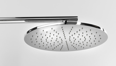 SPIRIT ROUND panel prysznicowy z baterią termostatyczną 250x1550mm, czarny