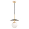 NOWOCZESNA LAMPA WISZĄCA CZARNO-ZŁOTA DALTONA W1