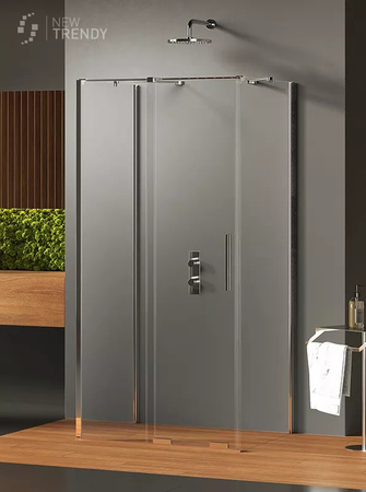 KABINA SMART PROSTOKĄTNA PRZYŚCIENNA  140x80x200 CZYSTE 8mm ACTIVE SHIELD
