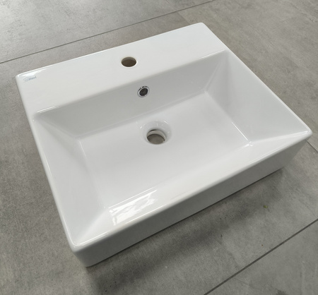 Umywalka nablatowa RACER SORENTO 50 cm Biały Połysk