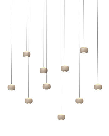 7039-1013 Lampa wisząca dziesiątka QUIBERON kaszmirowa - piaskowa