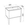 Szafka stojąca z umywalką Mesa 800