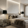LAMPA NOCNA GLAMOUR CZARNO-CHROMOWANA VILLANOVA