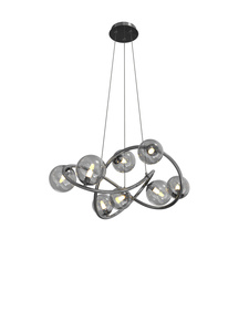 7014-805 Lampa wisząca Nancy czarny chrom