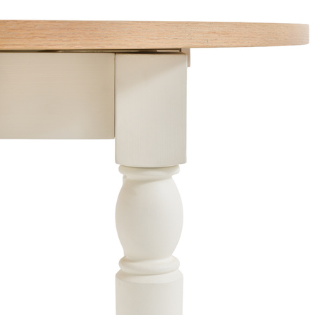 Eton Round Ext Dning Table White 1100/1500x750mm