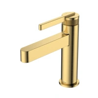 Bateria umywalkowa stojąca, złota