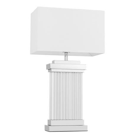 LAMPA NOCNA GLAMOUR BIAŁO-CHROMOWANA DAVOS