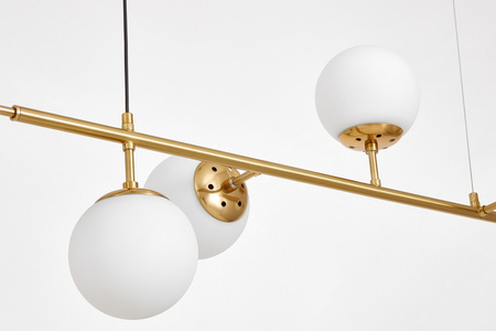 NOWOCZESNA LAMPA WISZĄCA MOSIĘŻNO-BIAŁA CEREDO W6