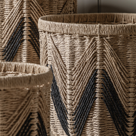 Cameroon Baskets Natural & Black (Set of 3)