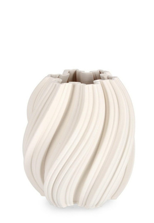 Wazon dekoracyjny BIZZOTTO JOLEEN BEIGE H21 – beżowa ceramika 3D