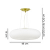 NOWOCZESNA LAMPA WISZĄCA BIAŁO-ZŁOTA BIANTE D48