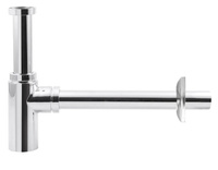 Syfon umywalkowy 5/4", odpływ 32mm, okrągły, chrom