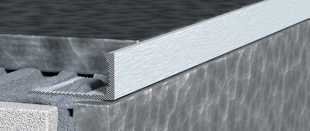 Profil narożny typ L, 250cm, 12,5mm, aluminium anodowane szczotkowane