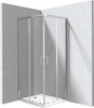 Kabina prysznicowa z brodzikiem prostokątna - 80x90 cm