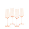 Flute Glass Amber (4pk) 74x74x230mm